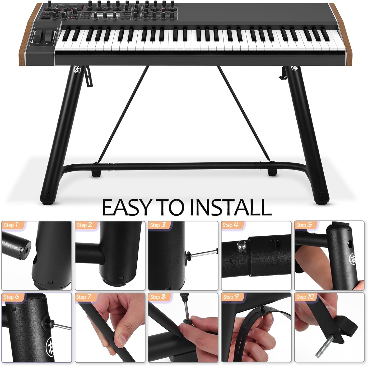 Heavy Duty Electric Piano Keyboard U Style Stand Frame Steel Support Rack Holder