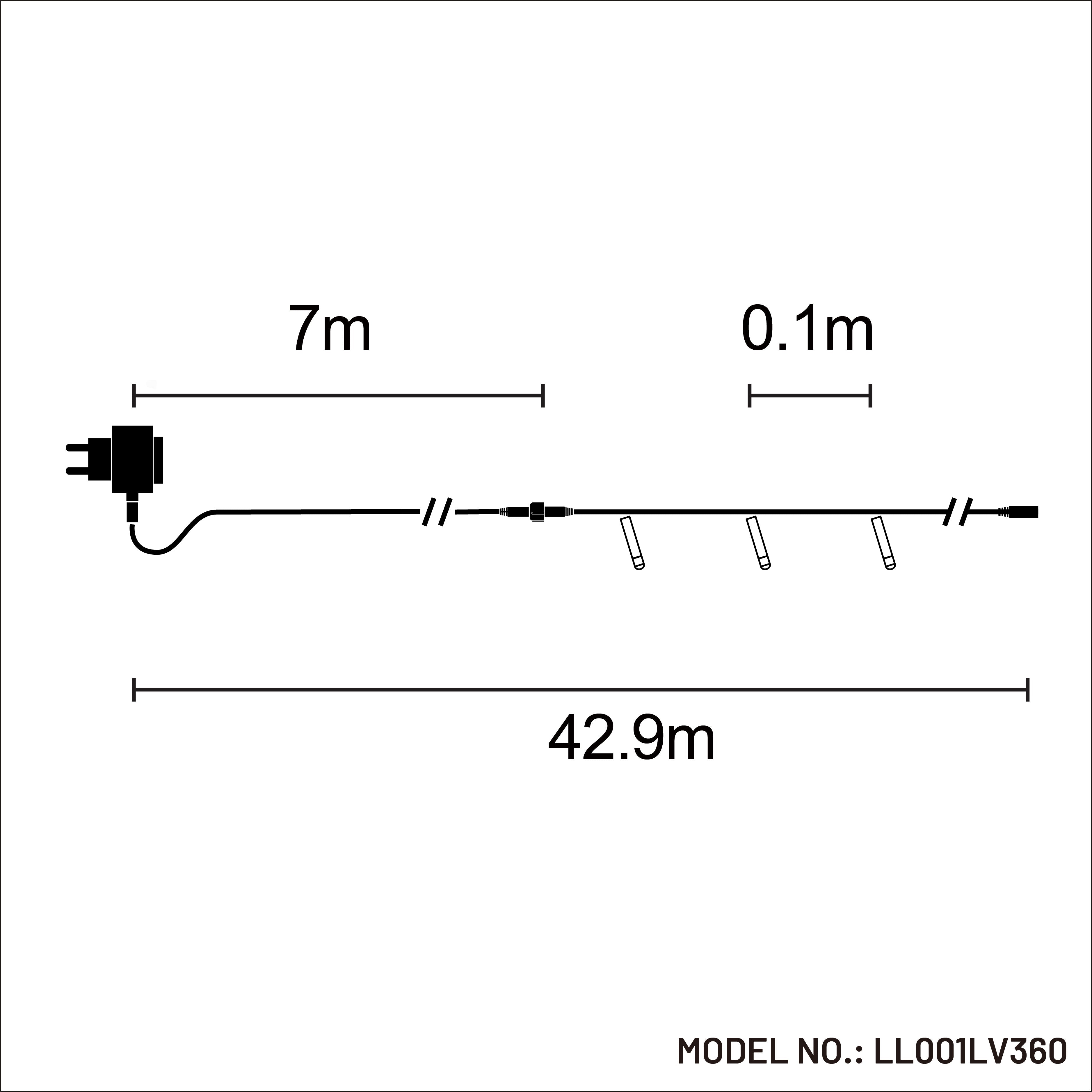 360LED Fairy Light Chain Christmas Light LED Chain Connectable Waterproof