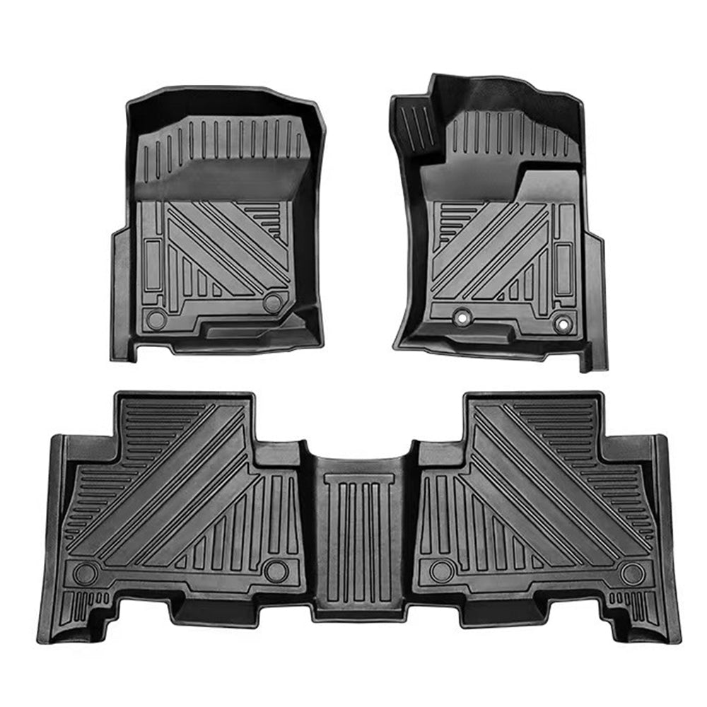 3Pcs Floor Mats For Toyota Prado 150 7Seats 2009-2024