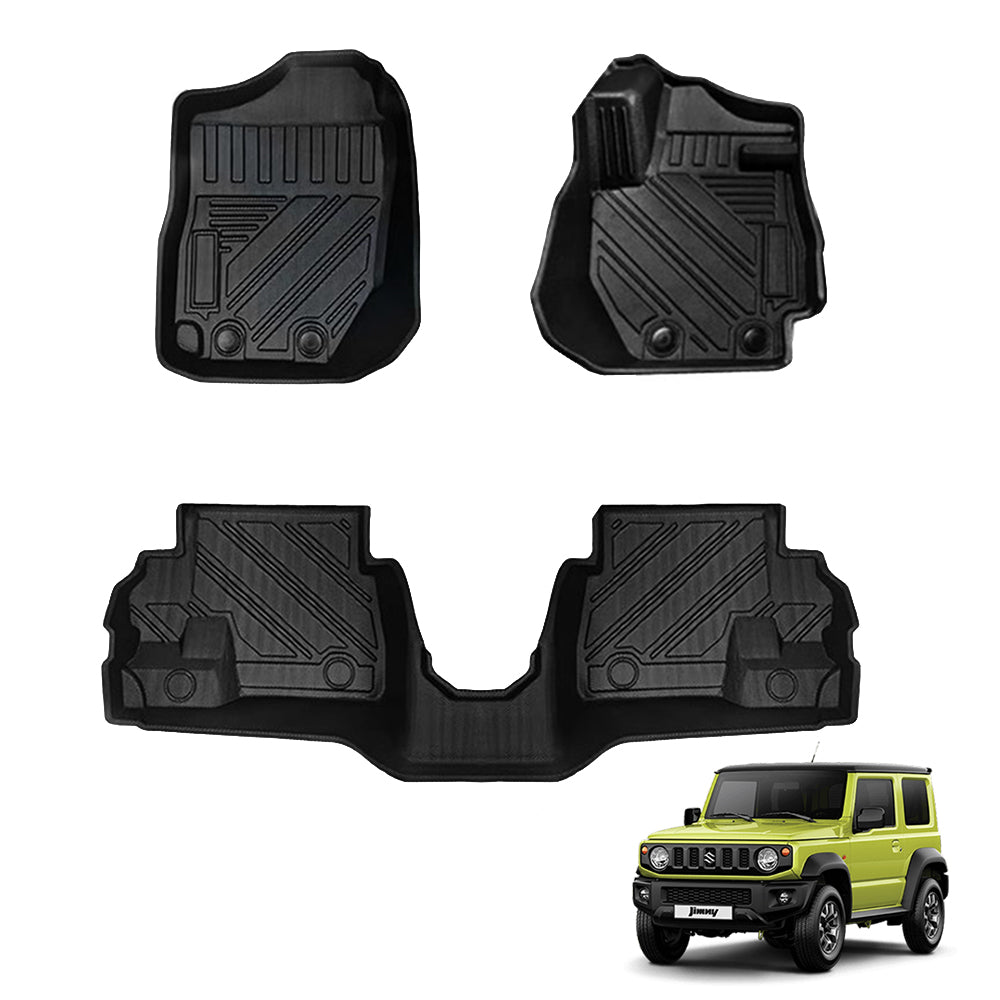 3D Floor Mats for Suzuki Jimny 3-Door Auto Transmission 2018-2025 All-Weather Car Liners