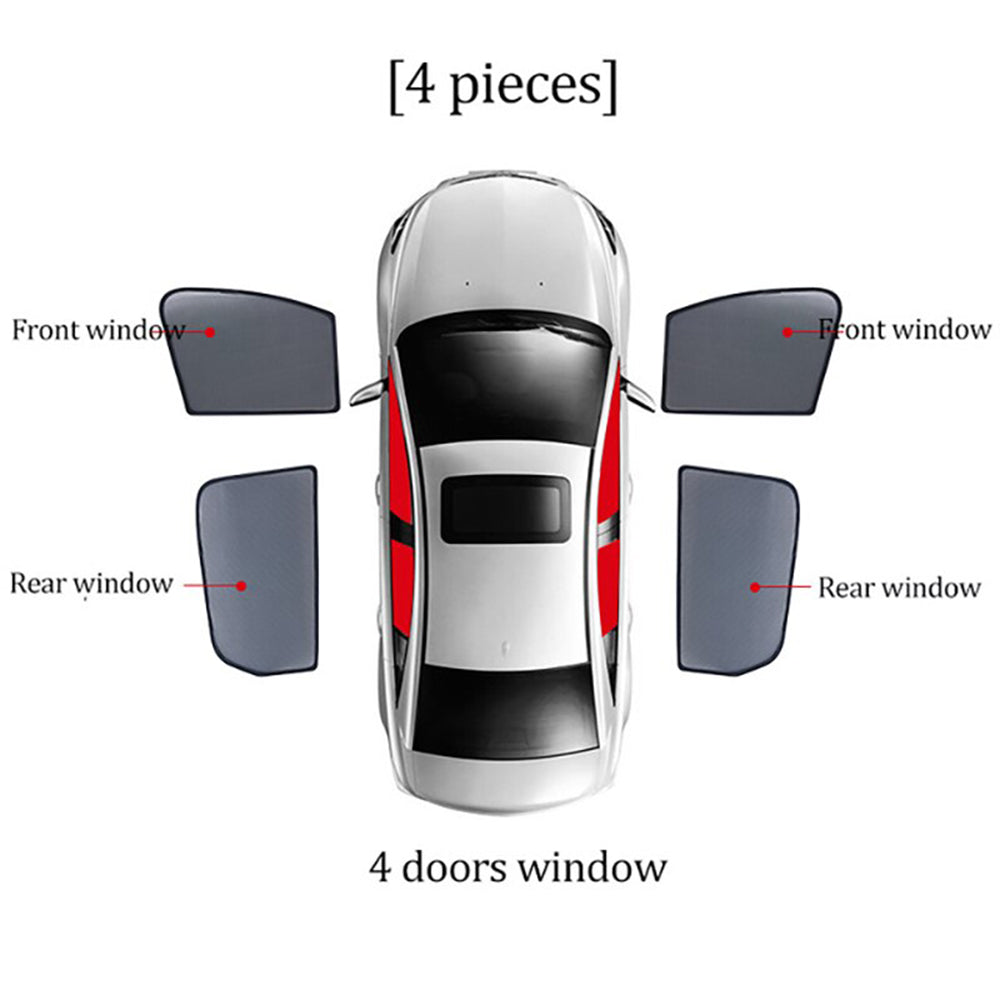 4Pcs Magnetic Car Side Window Sun Shade For Toyota Rav4 2019-2025