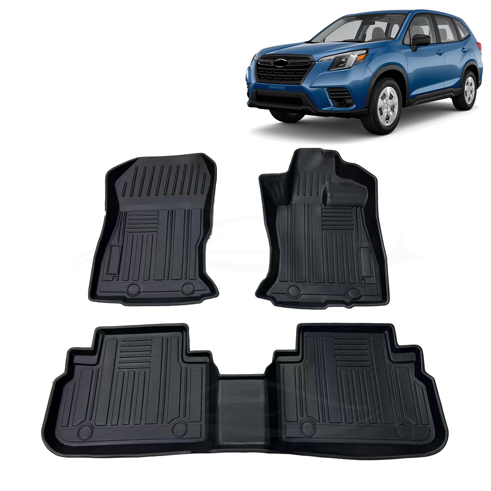 3D All-weather Floor Mats For Subaru Forester 2018 +