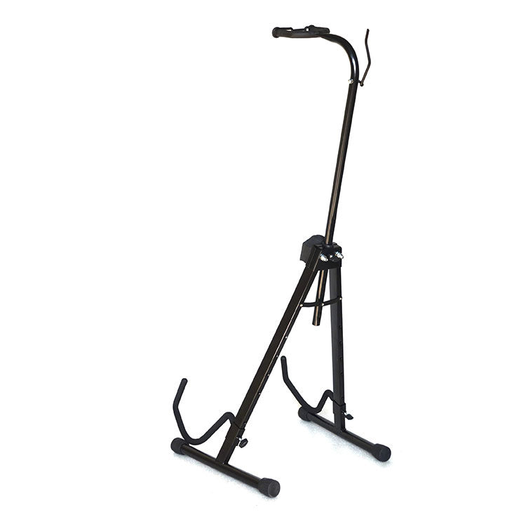 Professional Height Adjustable Foldable Cello Stand with Bow Holder Metal Black