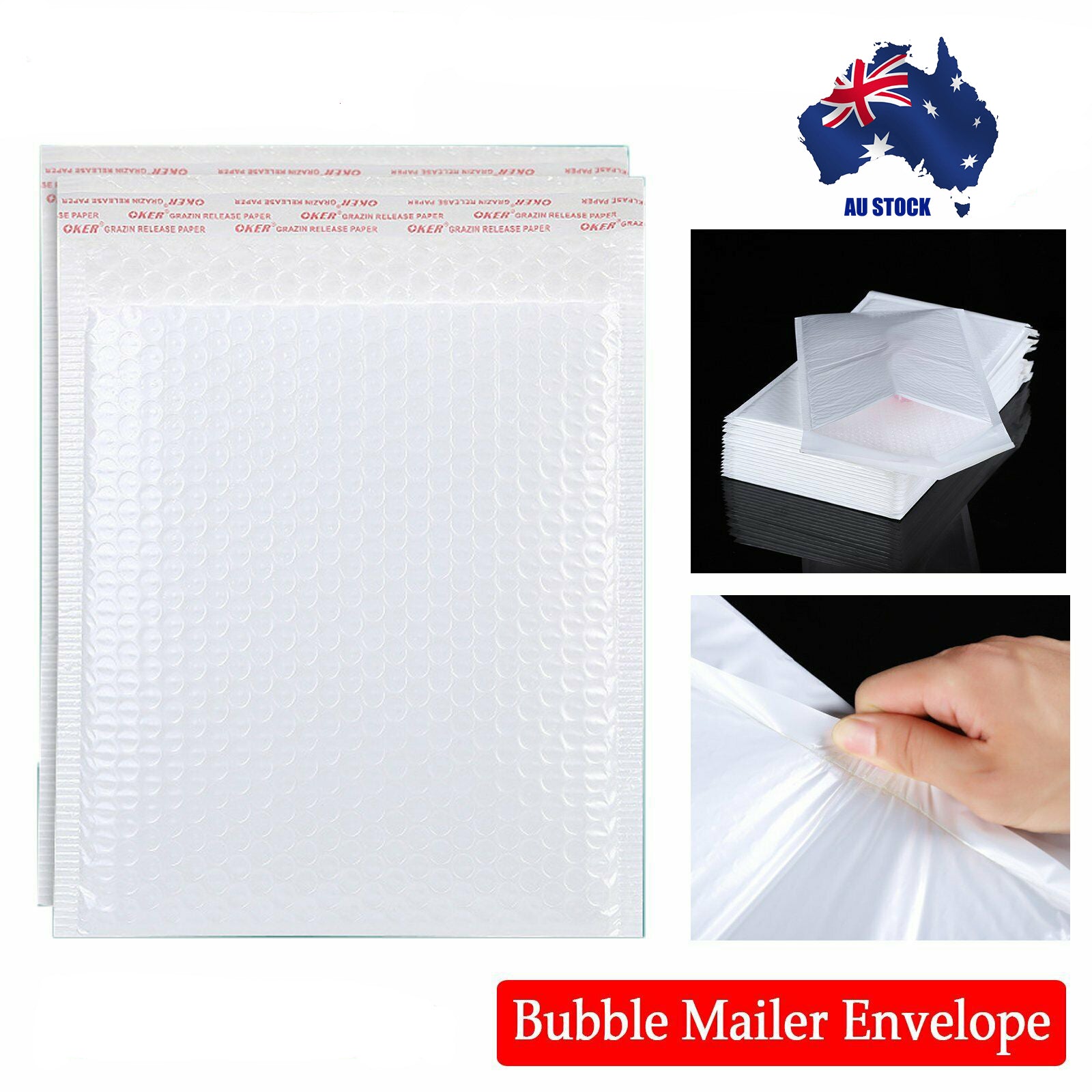 White Bubble Envelope White Padded Cushioned Mailer AU Stock Multi-Size