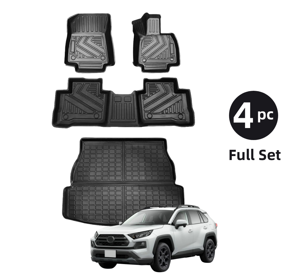 Floor Mats & Liner Set Boot Liner Cargo Mat For Toyota Rav4 2019-2024 EVTEK