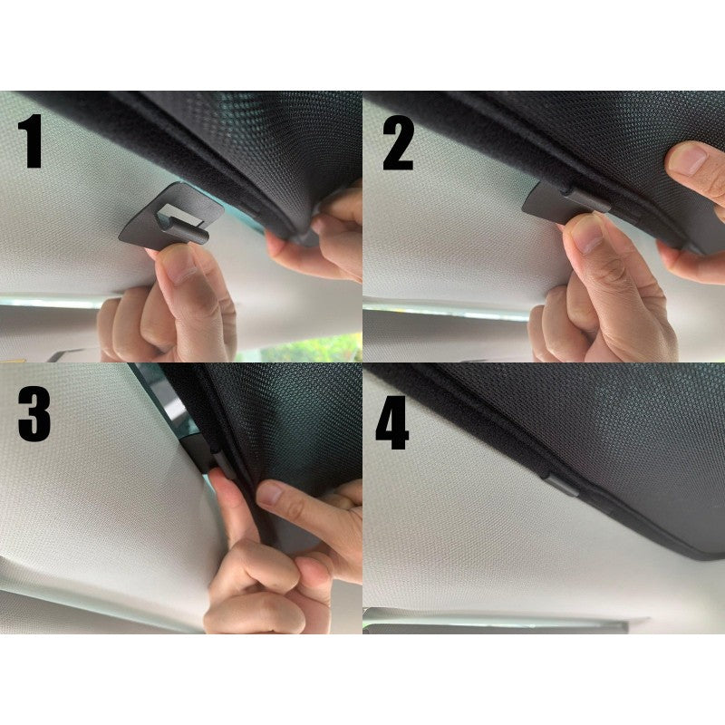 Custom Fit Tesla Model 3 Sunroof Mesh Top Sun Blind Sunshade with UV Heat Insulation Film 4 pc