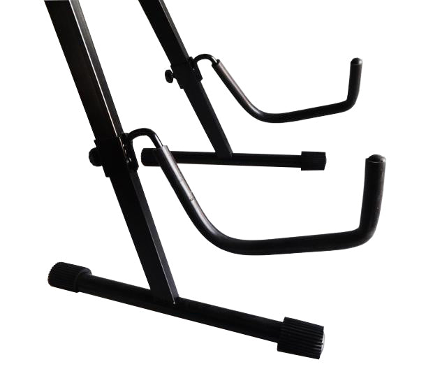 Professional Height Adjustable Foldable Cello Stand with Bow Holder Metal Black