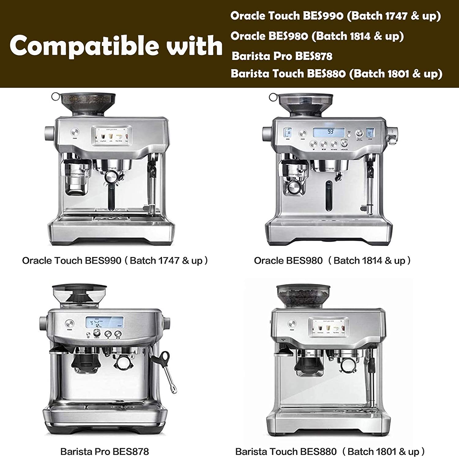 PurePro Water Cartridge replacement Filter Compatible with Breville Claro Swiss The Oracle, Oracle Touch, Bambino Plus The Barista Pro The Barista Touch The Dual Boiler The Dynamic Duo