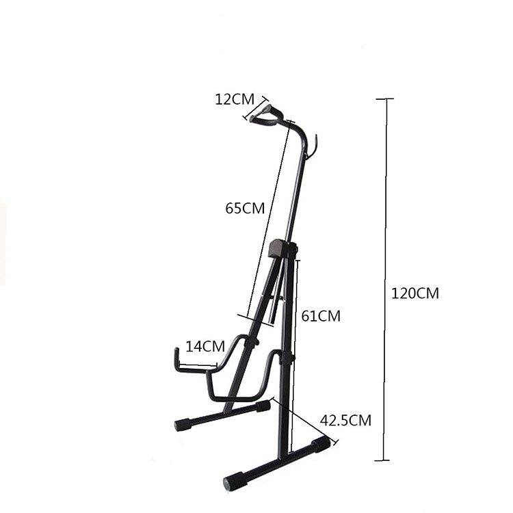 Professional Height Adjustable Foldable Cello Stand with Bow Holder Metal Black
