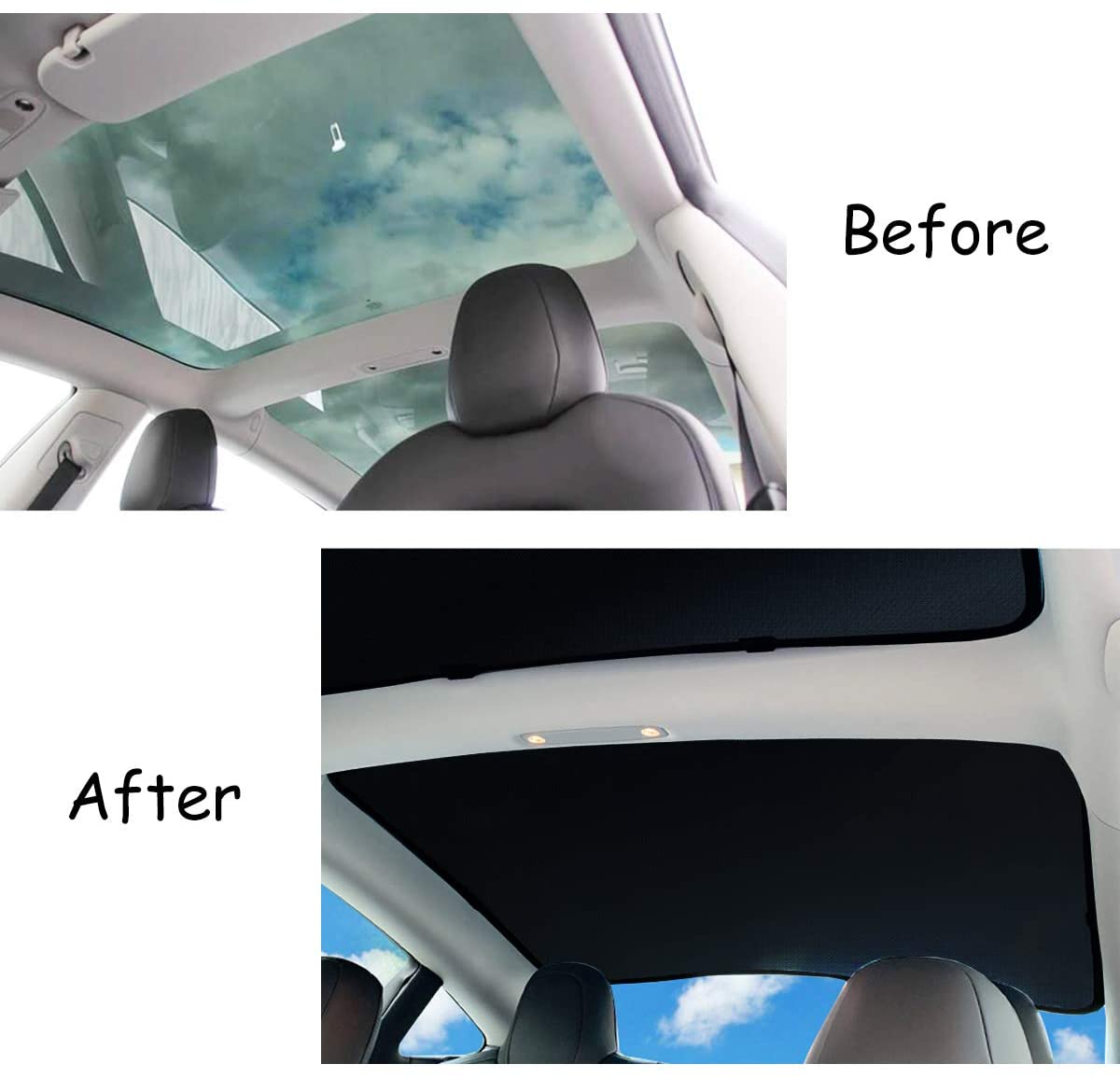 Custom Fit Tesla Model 3 Sunroof Mesh Top Sun Blind Sunshade with UV Heat Insulation Film 4 pc