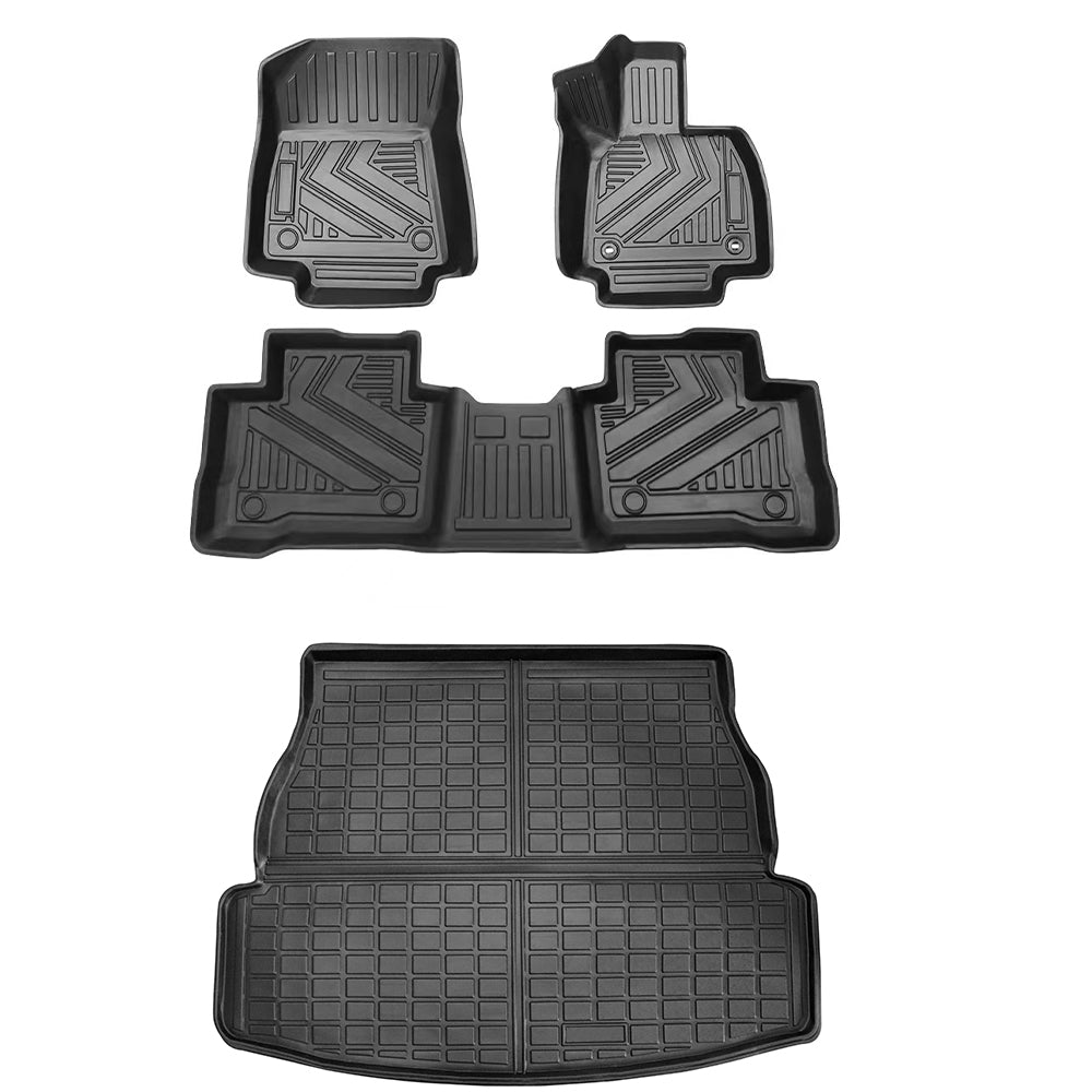 Floor Mats & Liner Set Boot Liner Cargo Mat For Toyota Rav4 2019-2024 EVTEK