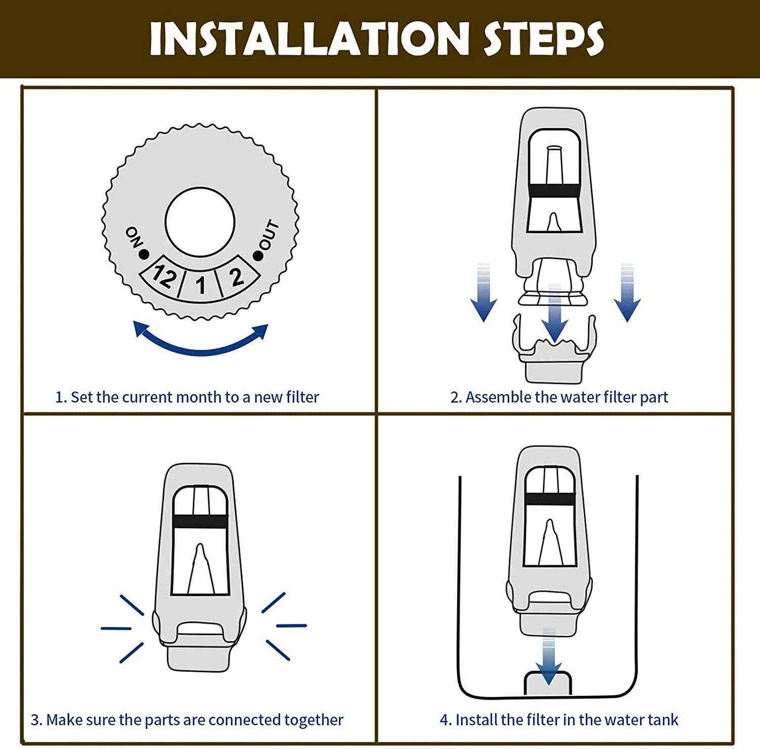PurePro Water Cartridge replacement Filter Compatible with Breville Claro Swiss The Oracle, Oracle Touch