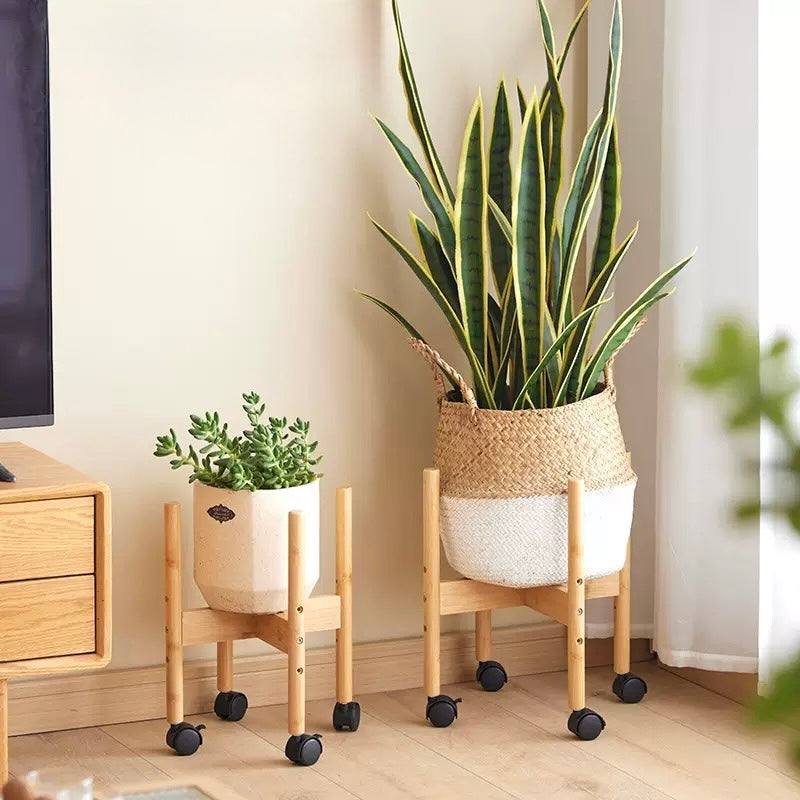Plant Pot Stand with Wheels – Movable Plant Holder indoor & outdoor