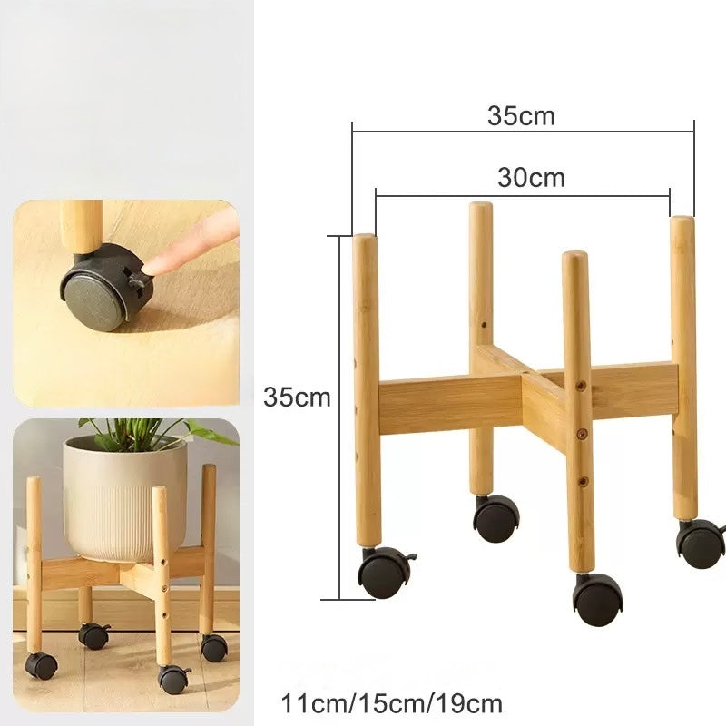 Plant Pot Stand with Wheels – Movable Plant Holder indoor & outdoor