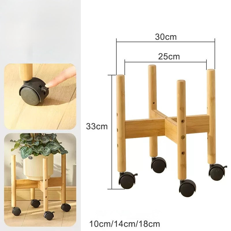 Plant Pot Stand with Wheels – Movable Plant Holder indoor & outdoor