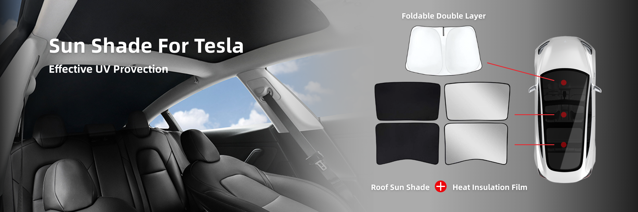 Sun Shade For Tesla 