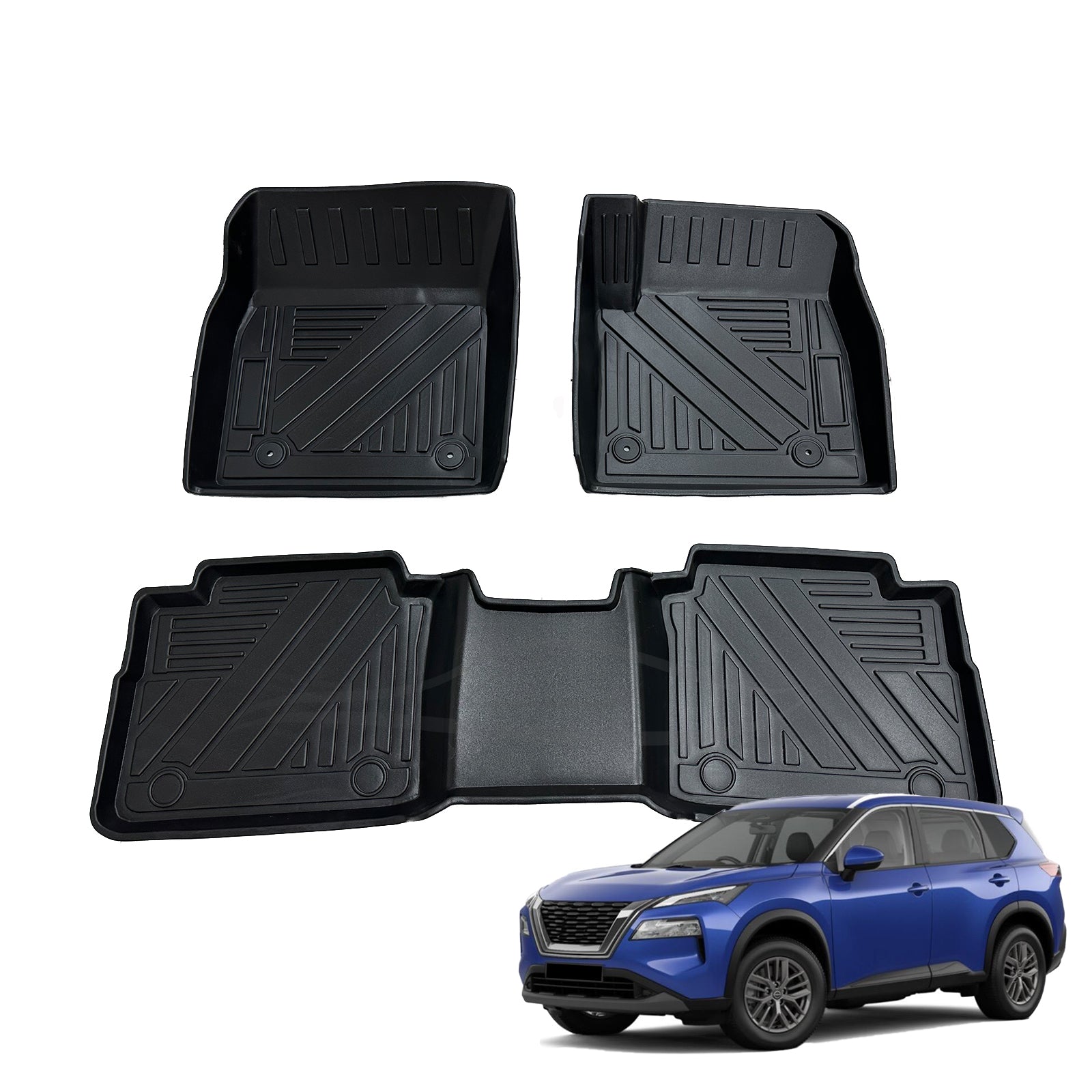 3D All-weather Floor Mats For Nissan X-trail Xtrail T33 2022-2024