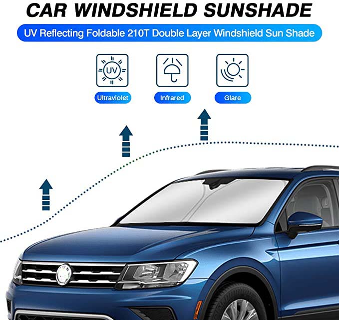 Windshield Sun Shade For Volkswagen Tiguan 2018-2023